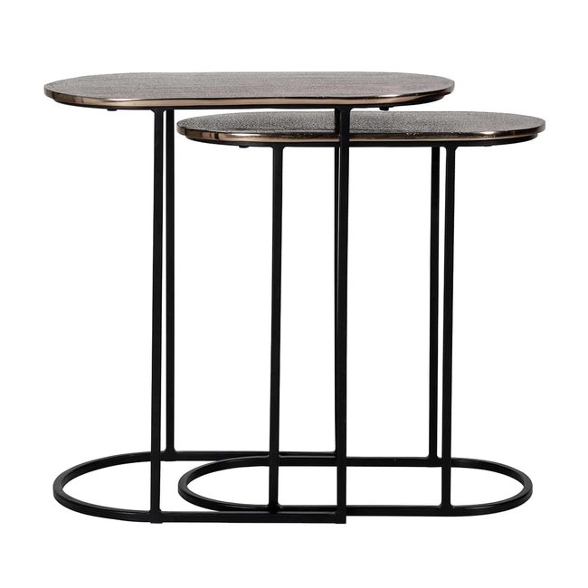 Richmond Interiors  Bijzettafel Chandon set van 2 (Champagne gold)