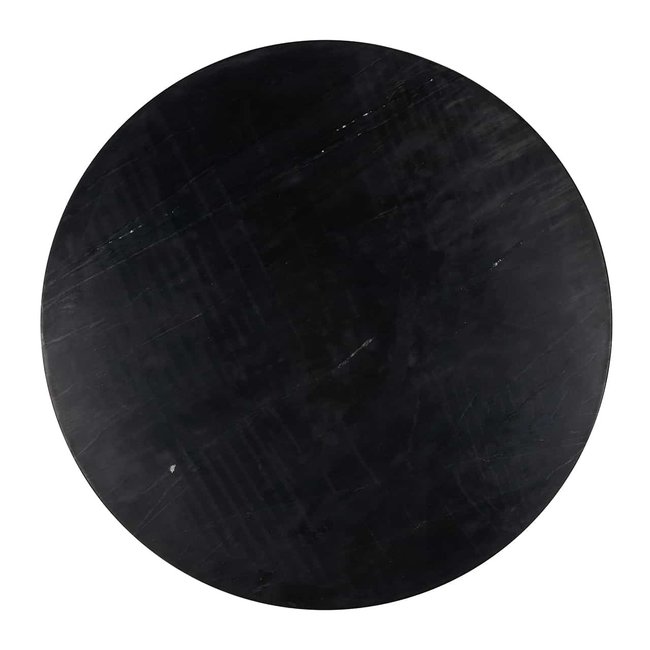 Richmond Interiors  Salontafel Ironville 90Ø - Antiek Messing & Zwart Marmer