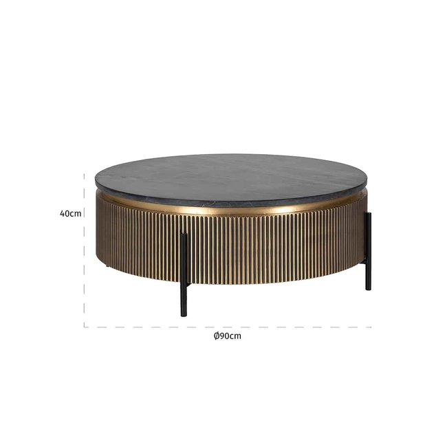 Richmond Interiors  Salontafel Ironville 90Ø (Gold)