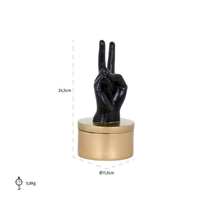 Richmond Interiors  Juwelen box Justa zwart goud