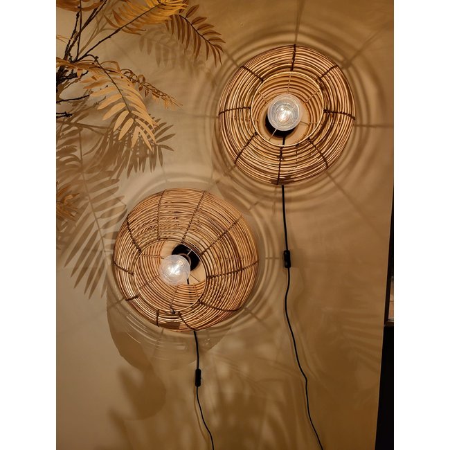 Light en Living Wandlamp Ø50x20 cm MILAN rotan  naturel