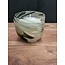 Light en Living Pot met kaars 9x9x9 cm SWIRL glas amber  grijs