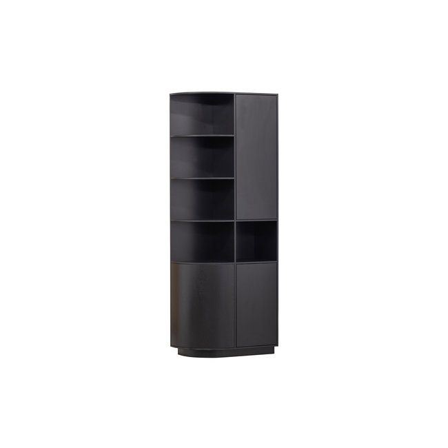 Woood Finca Opbergkast Rond Links 78 Cm Zwart [fsc]
