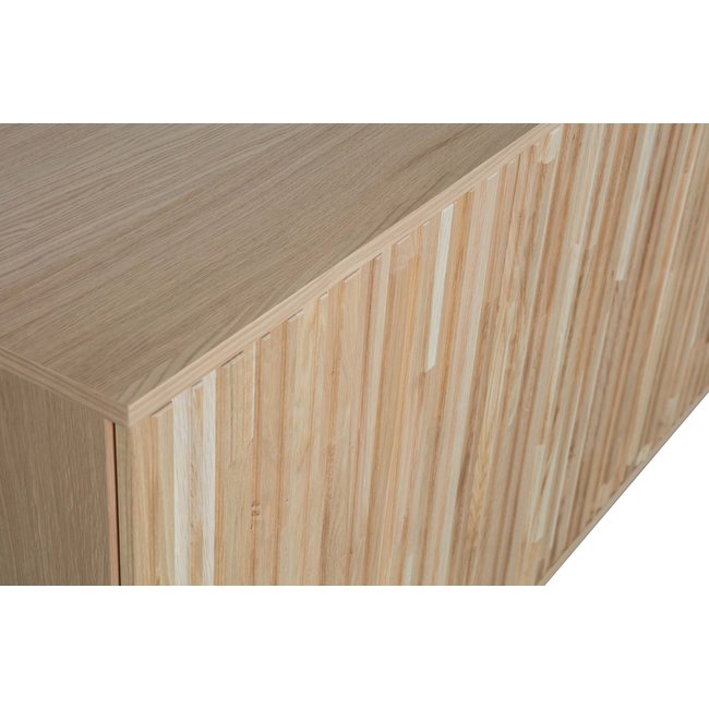 Woood New Gravure Dressoir 200 Cm Eiken Blanke Lak [fsc]