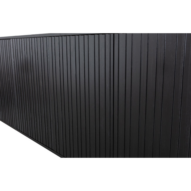 Woood New Gravure Dressoir 200 Cm Grenen Zwart [fsc]