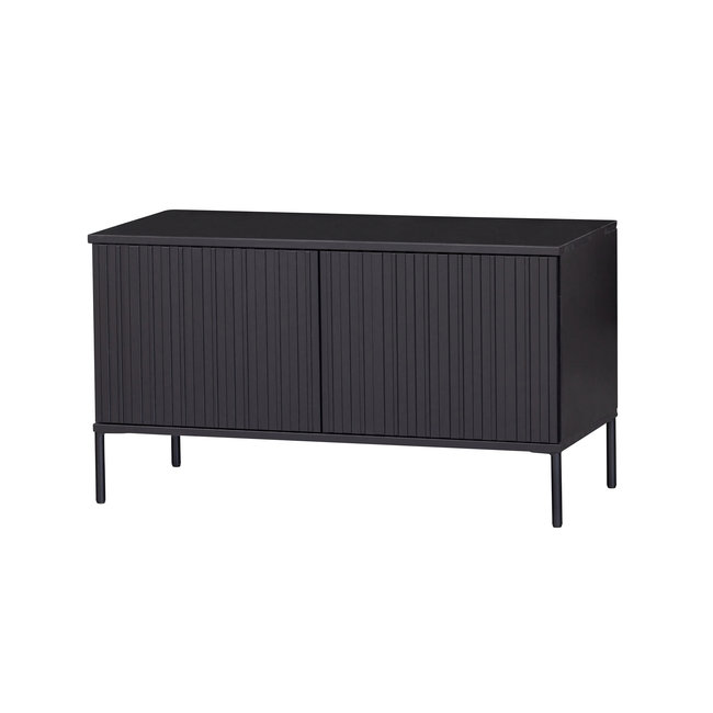 Woood New Gravure Tv Meubel 100 Cm Grenen Zwart [fsc]