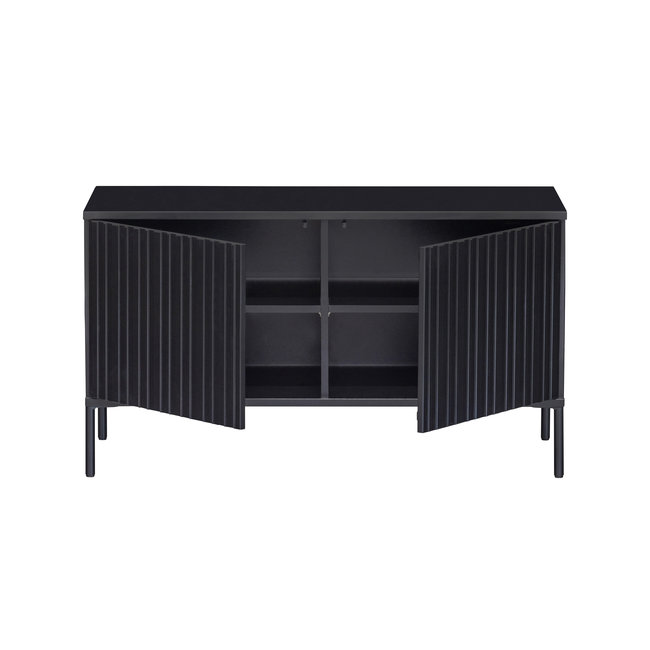 Woood New Gravure Tv Meubel 100 Cm Grenen Zwart [fsc]