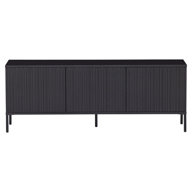 Woood New Gravure Tv Meubel 150 Cm Grenen Zwart [fsc]