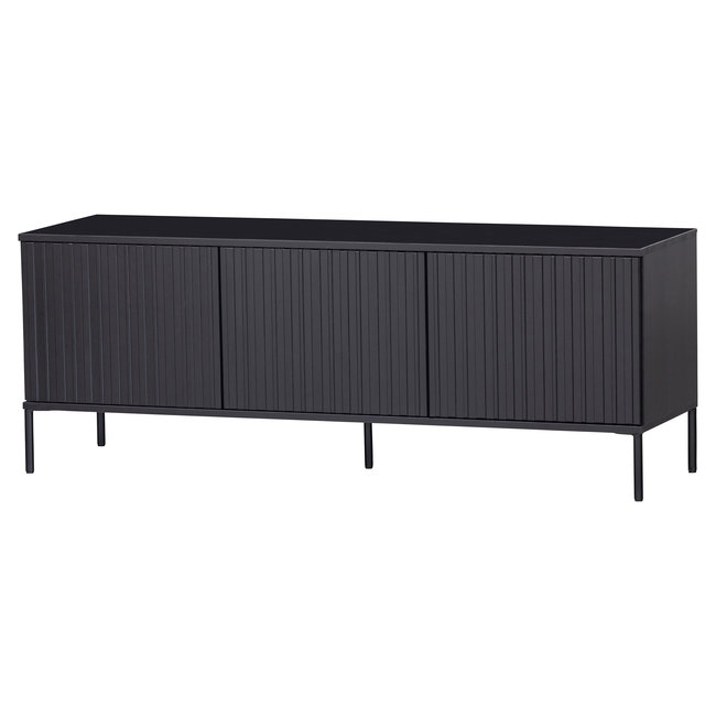 Woood New Gravure Tv Meubel 150 Cm Grenen Zwart [fsc]