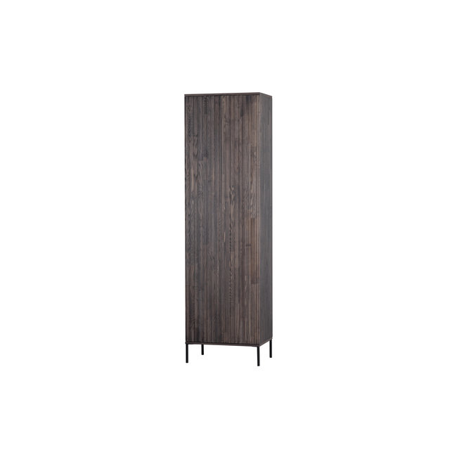 Woood New Gravure Hoge Kast Met Lade Essen Espresso [fsc]