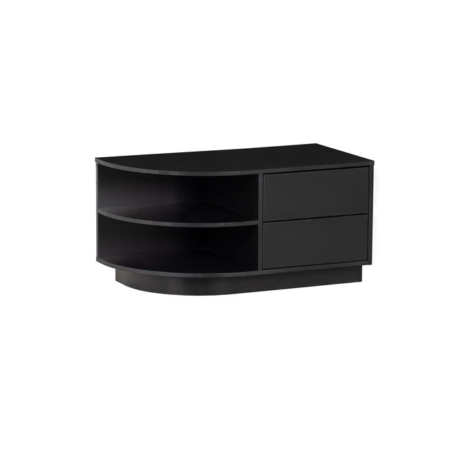 Woood Finca Tv Meubel Rond Links 78 Cm Grenen Zwart [fsc]