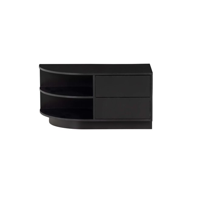 Woood Finca Tv Meubel Rond Links 78 Cm Grenen Zwart [fsc]