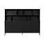 Woood New Gravure Wandkast Grenen Zwart [fsc]