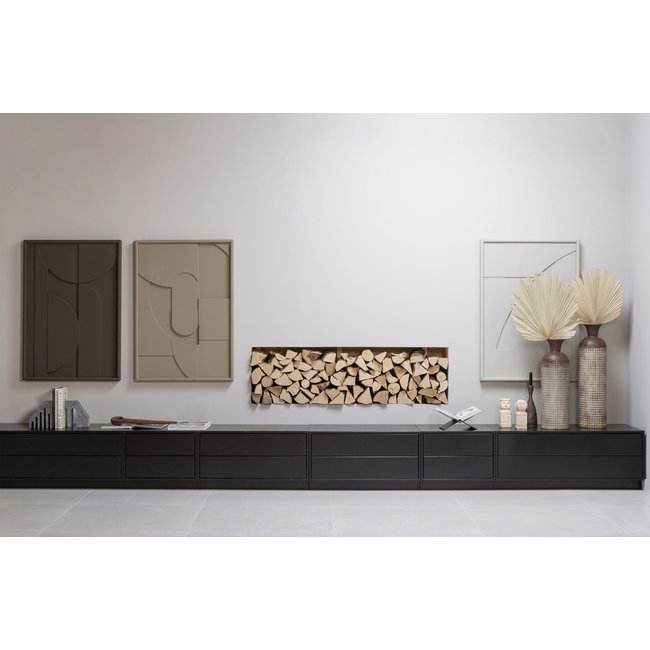 Woood Finca Tv Meubel 100cm Grenen Zwart [fsc]