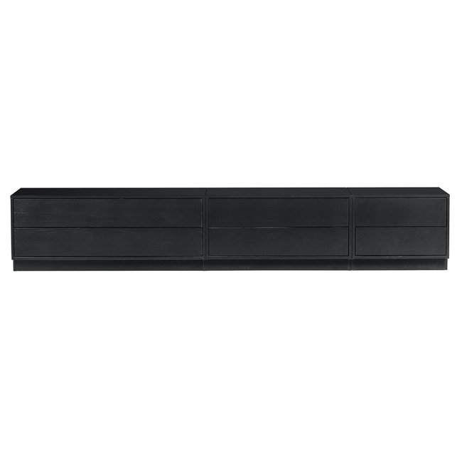 Woood Finca Tv Meubel 100cm Grenen Zwart [fsc]