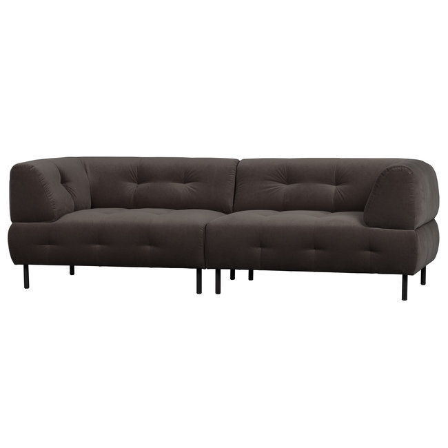 Woood Lloyd 4-zits Bank Gewassen Fluweel Cast Iron