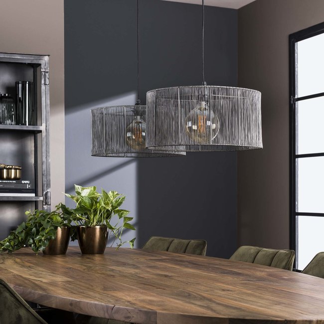 WoonStijl Hanglamp 2L stringshade metal