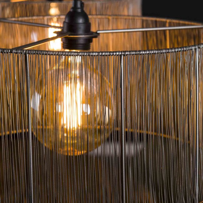 WoonStijl Hanglamp 2L stringshade metal
