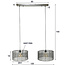 WoonStijl Hanglamp 2L stringshade metal