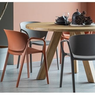 Woood Bent Eetkamerstoel Kunststof Taupe