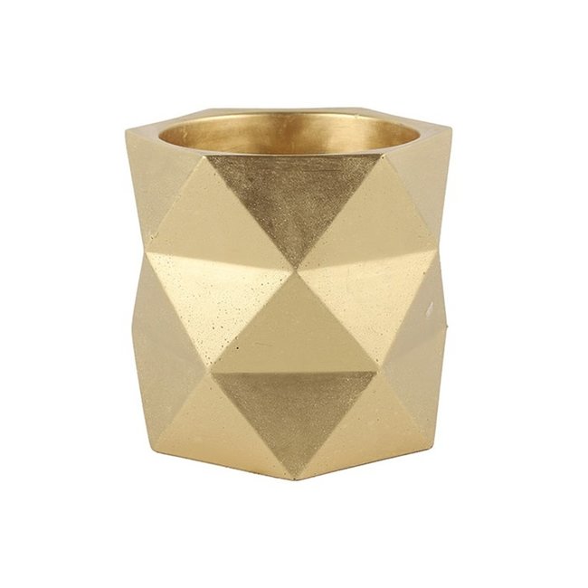 Countryfield Bloempot Rombo XL goud - Luxe Industriële Bloempot