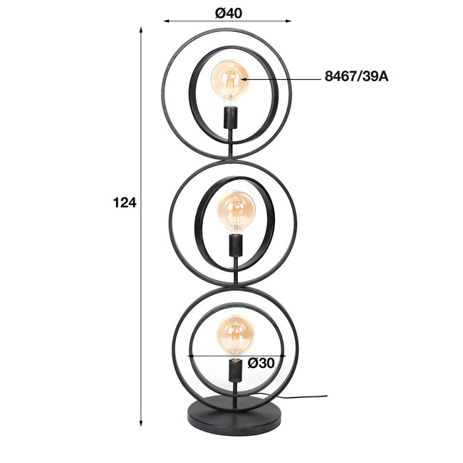 WoonStijl Vloerlamp 3L Turn around