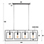 WoonStijl Hanglamp 4L Turn square / Charcoal