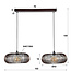 WoonStijl WoonStijl Hanglamp 2x Ø43 Disk Wire Copper Twist / Zwart Nikkel