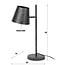 WoonStijl Tafellamp 1L verstelbare metalen kap / Charcoal