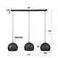WoonStijl Hanglamp 3xØ25 Punch Bol