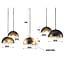 WoonStijl Hanglamp 5L met crossbar en old silvery mirror inside. / Old silvery finish
