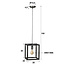 WoonStijl Hanglamp 25x25 vierkante buis / Zilver