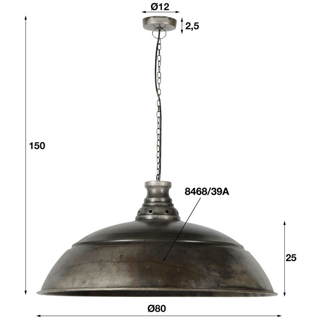 WoonStijl Hanglamp Ø80 Industry