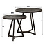 WoonStijl Bijzettafel set van 2 Yucon black