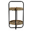 Light en Living Etagère LORENA 2-laags Ø33x59,5 cm - Naturel/Zwart van Light & Living