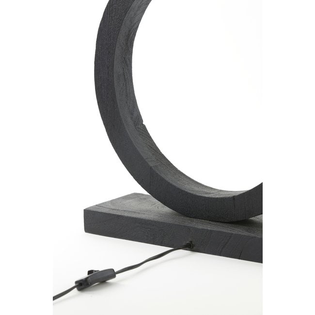 Light en Living Lampvoet 41x13x55 cm TINAR hout mat  zwart