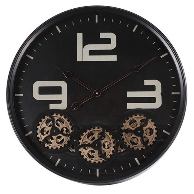 Thomas Kent Thomas Kent Klok Dorset Zwart Ø 60 cm - Industriële Wandklok