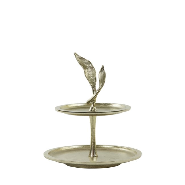 Light en Living Etagere 2 laags FOGLIA goud - 2 laags