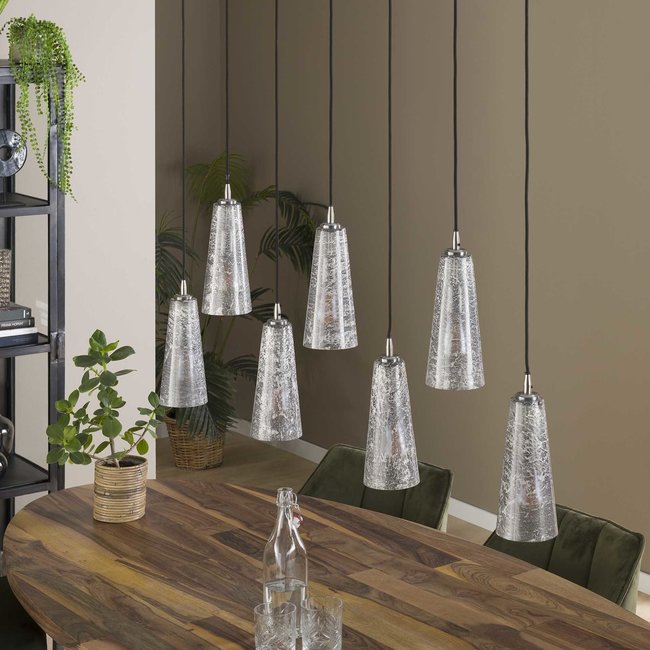 WoonStijl Hanglamp 7L kegel stone