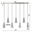 WoonStijl Hanglamp 7L kegel stone