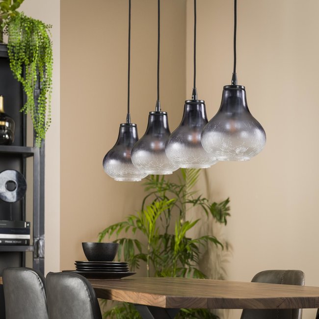 WoonStijl Hanglamp 4L kegel glass