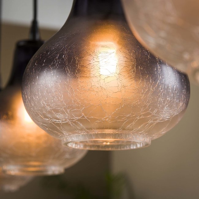 WoonStijl Hanglamp 4L kegel glass