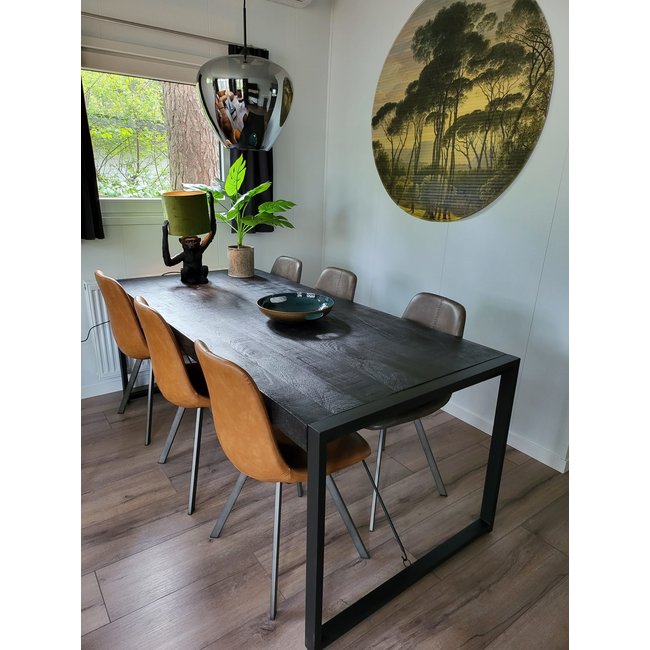 Light en Living Hanglamp MAYSON mat zwart met smoke glas - Diverse maten
