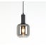 Light en Living Hanglamp Ø21x37 cm LEKAR zwart+smoke glas