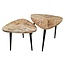 Tower Living Salontafel set van 2 Viola triangle 60/50 – naturel
