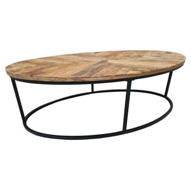 Tower Living Salontafel ovaal Viola mango 135x75x40 – naturel