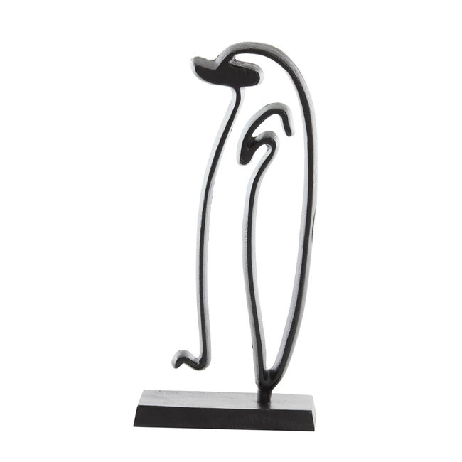 Light en Living Ornament op voet Pinguïn mat zwart - Diverse maten