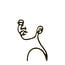 Light en Living Wandornament FACE antiek  brons - 2 afmetingen