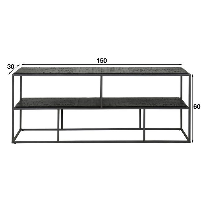 WoonStijl TV-meubel 150cm Teca black