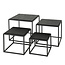 WoonStijl Salontafel set van 4 Teca black